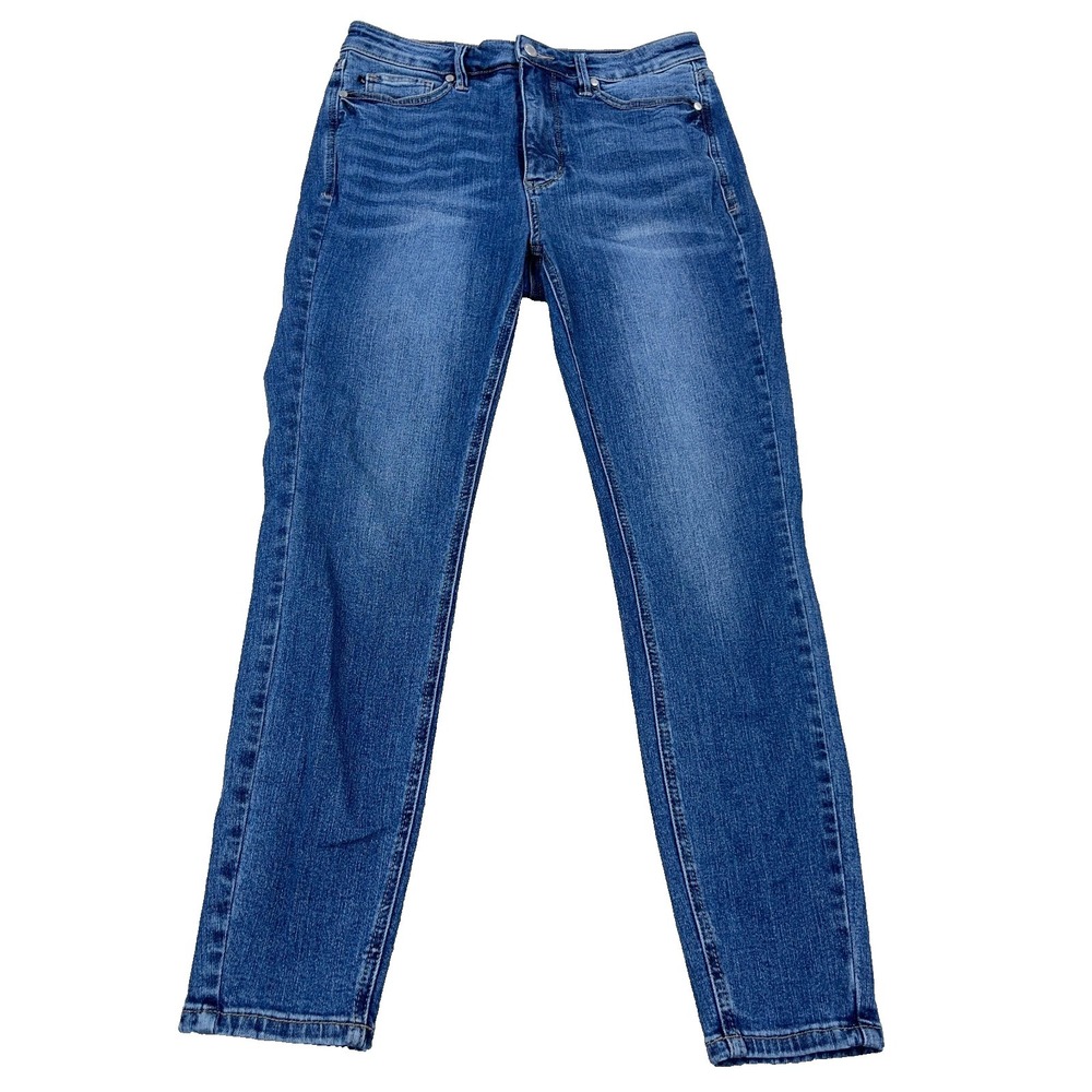 Judy Blue Jeans Women 11 30 Skinny Fit High Rise Med Wash Faded Pants Stretch A4
